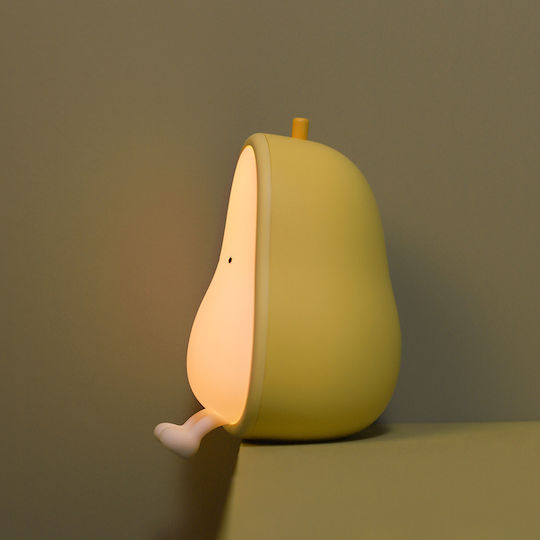 Allocacoc Lampă decorativă pentru copii Atingere Pară Galben 8.85x8.8x12.2εκ. cu variator