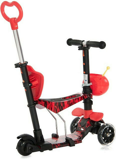 Lorelli Kids Scooter Foldable Smart Plus 2021 3-Wheel with Seat for 3+ Years Red