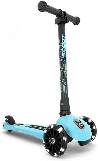 Scoot & Ride Kids Scooter Foldable Highwaykick 3 3-Wheel for 3-6 Years Light Blue