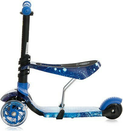 Lorelli Kids Scooter Foldable Smart Plus 2021 3-Wheel with Seat for 3+ Years Blue