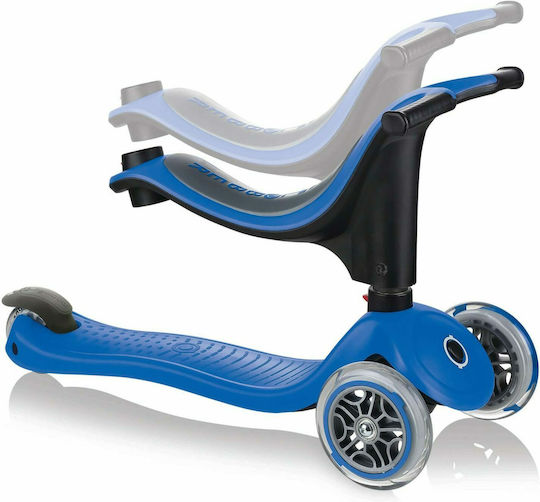 Globber Kids Scooter Go-Up Sporty 3-Wheel with Seat for 3+ Years Blue