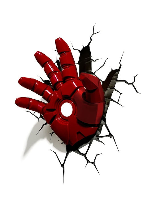The Source Led Plastic Kids Wall Light Iron Man Hand The Source Led Plastic Kids Wall Light Iron Man Hand