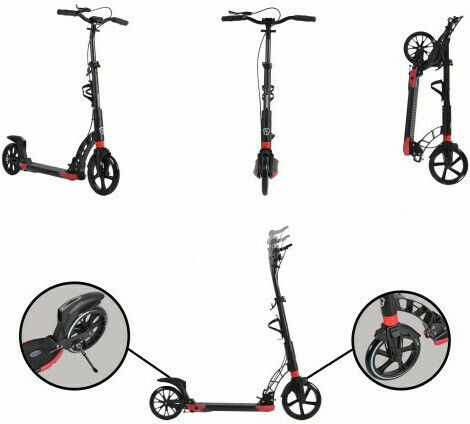 Byox Kids Scooter Foldable Contrast 2-Wheel For 10+ Years Black