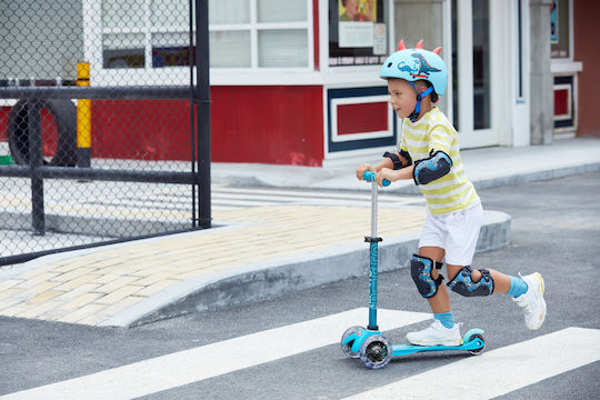 Micro Kids Scooter Mini Deluxe Led 3-Wheel for 2-5 Years Light Blue