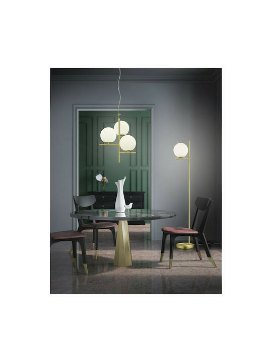 Trio Lighting Pure Φωτιστικό Δαπέδου Υ150xΜ32εκ. με Ντουί για Λαμπτήρα E14 Χρυσό
