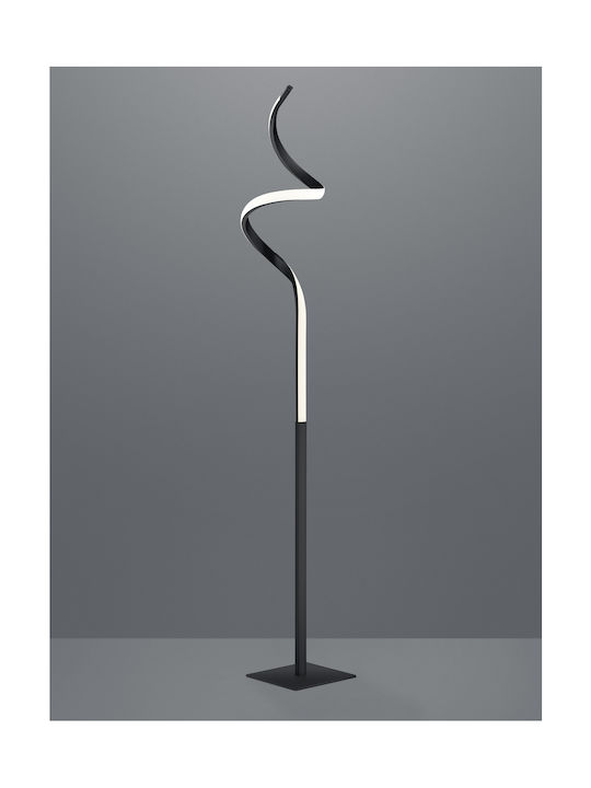 Trio Lighting Lighting Course LED Floor Lamp H147xW21cm. with Warm White Light 950lm Black