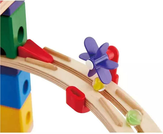 Hape Jucărie de Construcție din Lemn Quadrilla Marble Run pentru Copii 4+ ani+ Ani
