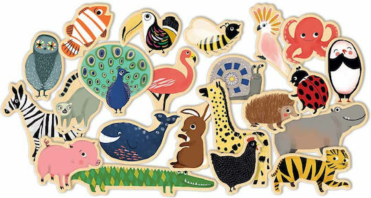 Djeco Magnetic Construction Toy Animals for Children 2+ Years