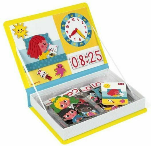 Janod Magnetic Construction Toy Learn the Time for Children 3+ years+ Years