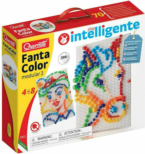 Quercetti Пластмасова Конструктивна Игра Fantacolor Modular 2 за Деца 4+ години+ Години