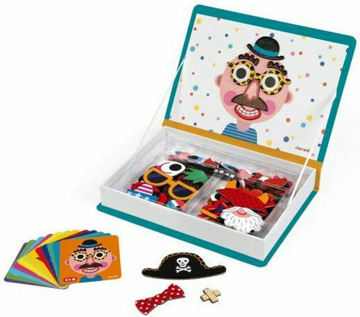 Janod Magnetic Construction Toy Crazy Faces for Children 3+ years+ Years