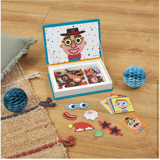 Janod Magnetic Construction Toy Crazy Faces for Children 3+ years+ Years