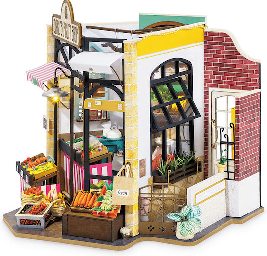 Robotime Παιχνίδι Κατασκευών Ξύλινo DIY Carl’s Fruit Shop για Παιδιά 12+ Ετών