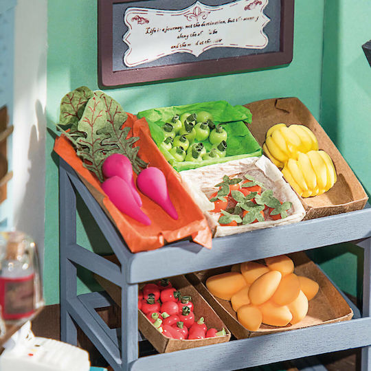 Robotime Παιχνίδι Κατασκευών Ξύλινo DIY Carl’s Fruit Shop για Παιδιά 12+ Ετών