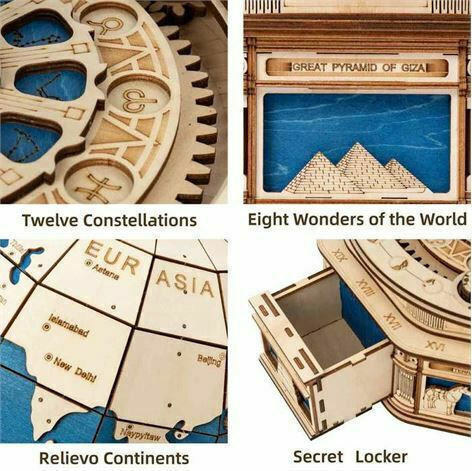 Robotime Wooden Construction Toy The Globe for Children 14+ years old+ Years