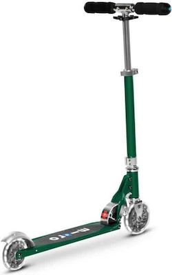 Micro Trotinetă pentru Copii Pliabil Sprite LED 2 roți pentru 6+ Ani Verde