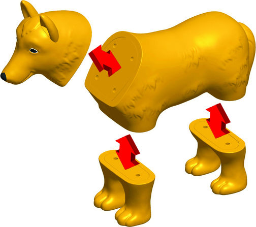 Popular PlayThings Magnetic Construction Toy Mix Match Farm Animals for Children 2+ Years