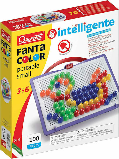 Quercetti Построителна пластмасова игра Fantacolor Portable Small за деца на възраст 3++ години