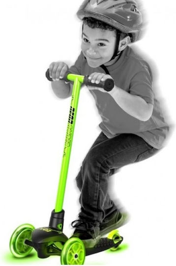 Y Volution Παιδικό Πατίνι Y Glider Neon Led Τρίτροχο για 3+ Ετών Πράσινο