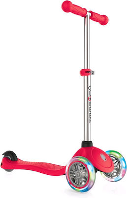 Globber Kids Scooter Foldable Primo Lights 3-Wheel for 3+ Years Red