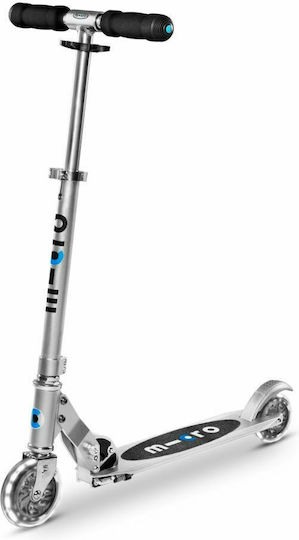 Micro Kids Foldable Scooter Sprite LED 2-Wheel for 6+ Years Silver
