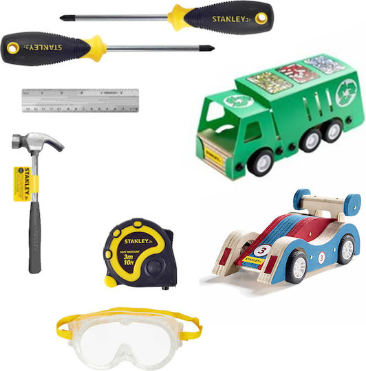Stanley Jr Toys Construction Toy Wooden Junior Tool Set for Children 5+ Years