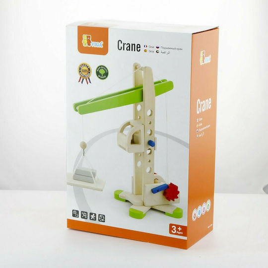 Viga Toys Παιχνίδι Κατασκευών Ξύλινo Crane για Παιδιά 3+ Ετών