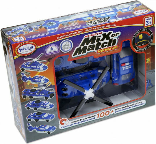 Popular PlayThings Magnetic Construction Toy Mix or Match Police for Children 3+ Years