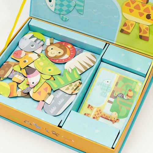 Classic World Magnetic Construction Toy Animals of the Forest for Children Aged 3+