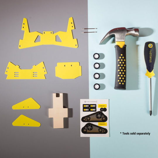 Stanley Jr Toys Παιχνίδι Κατασκευών Ξύλινo Bulldozer για Παιδιά 5+ Ετών