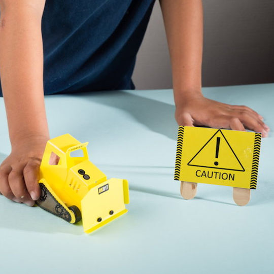 Stanley Jr Toys Παιχνίδι Κατασκευών Ξύλινo Bulldozer για Παιδιά 5+ Ετών