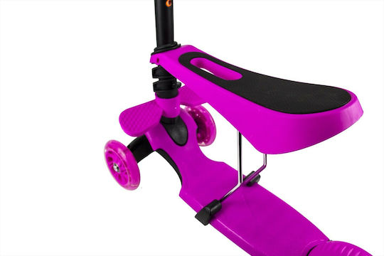 Scooter Παιδικό Πατίνι Fun Τρίτροχο με Κάθισμα Ροζ