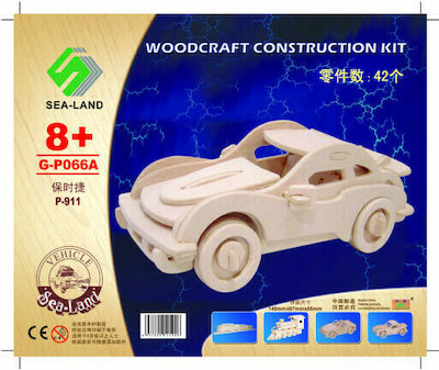 Anelixi Wooden Construction Toy Porsche 911 Kid 8++ years