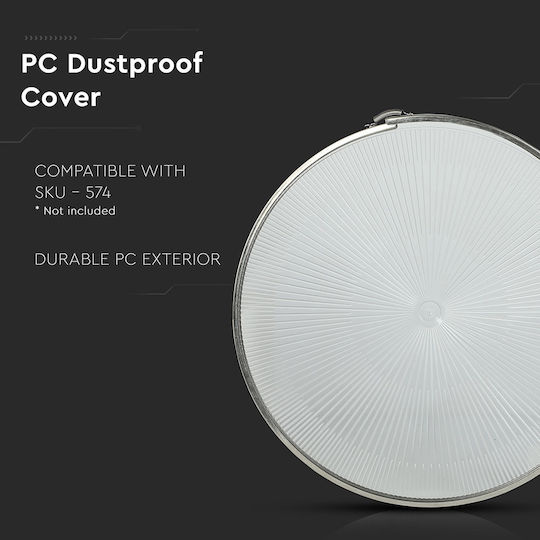 V-TAC Accessory for Lighting Fixtures Front Cover Bell 120° White 586