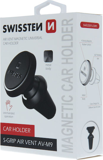 Swissten S-Grip Air Vent AV-M9 Car Mobile Mount with Magnet Black