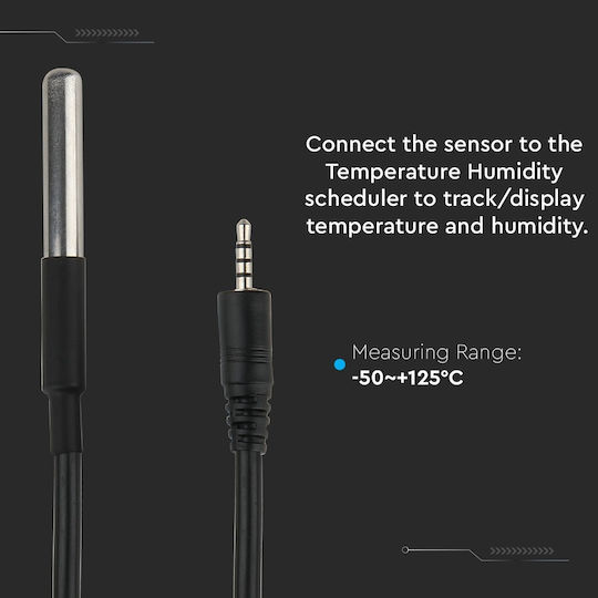 V-TAC Temperature Sensor Jack with Cable 1m