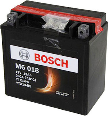 Bosch Μπαταρία Μοτοσυκλέτας M6018 με Χωρητικότητα 12Ah