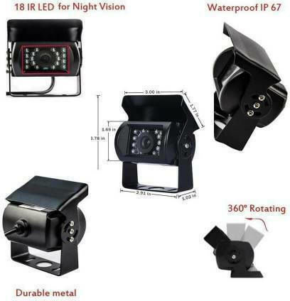 RC Truck Waterproof Car Reverse Camera with Night Vision Universal