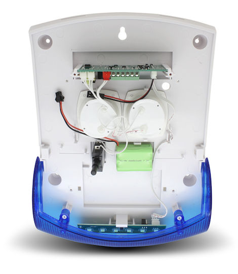Spark AL3650B Alarm-Sirene Batteriebetrieb Externer Einsatz mit Blauem Licht