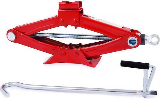 Autoline Hand Operated Car Jack with Lifting Height up to 35cm and Lifting Weight up to 1 Ton