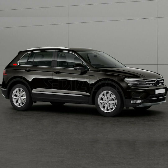 S-dizayn VVW Tiguan 5D 2016 Trim Μαρκέ Παραθύρων Αυτοκόλλητα Χρωμίου 12τμχ /SD