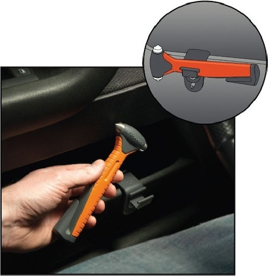 Lifehammer Auto-Notfallhämmer mit Sicherheitsgurt-Schneider Rot