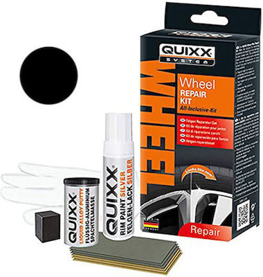 Quixx Wheel Repair Kit Επιδιόρθωσης για Ζάντες Αυτοκινήτου Μαύρο 16gr - 12ml