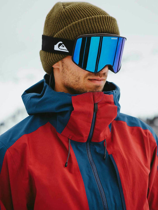 Quiksilver Storm Ski & Snowboard Goggles Kids Black with Lens in Blue Color