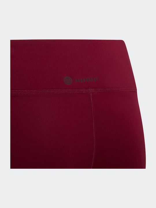 Kids Legging Sports Long Burgundy Aeroready