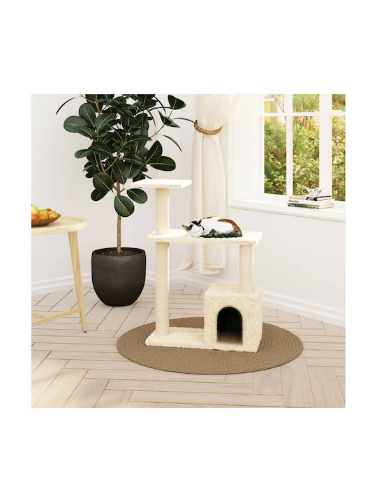 vidaXL Cat Scratching Post Cat Trees Beige 54x22x70cm.