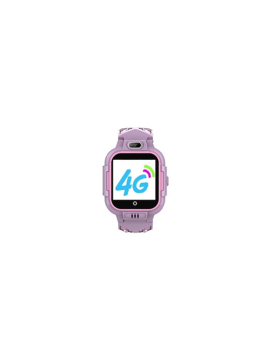 Wonlex Παιδικό Ψηφιακό Ρολόι με GPS και Καουτσούκ/Πλαστικό Λουράκι Μωβ