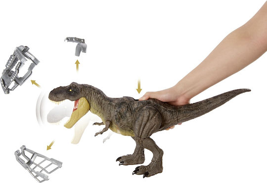 Φιγούρα Δράσης T-Rex που Περπατάει και Απελευθερώνεται Jurassic World Δεινόσαυρος με Ήχους για 4+ Ετών 54εκ.