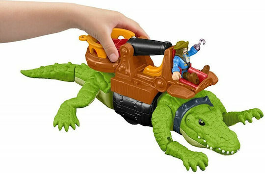 Action-Figur Imaginext Krokodil Monster & Pirat mit Zubehör für 3+ Jahre alt Jahre 28cm.