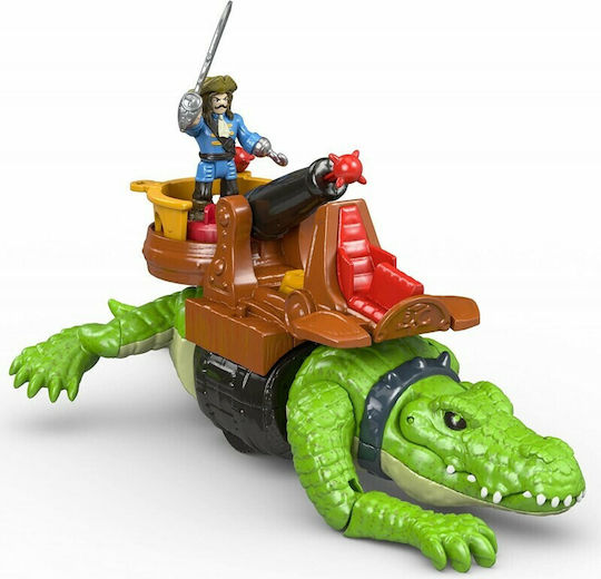 Action-Figur Imaginext Krokodil Monster & Pirat mit Zubehör für 3+ Jahre alt Jahre 28cm.